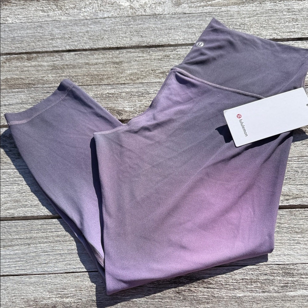 Lululemon Align High-Rise Crop 23" Aurora Haze‎ Purple Multi size 14 NWT